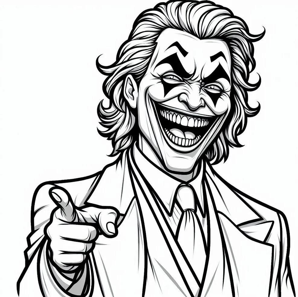 coloriage Joker a imprimer gratuit 1