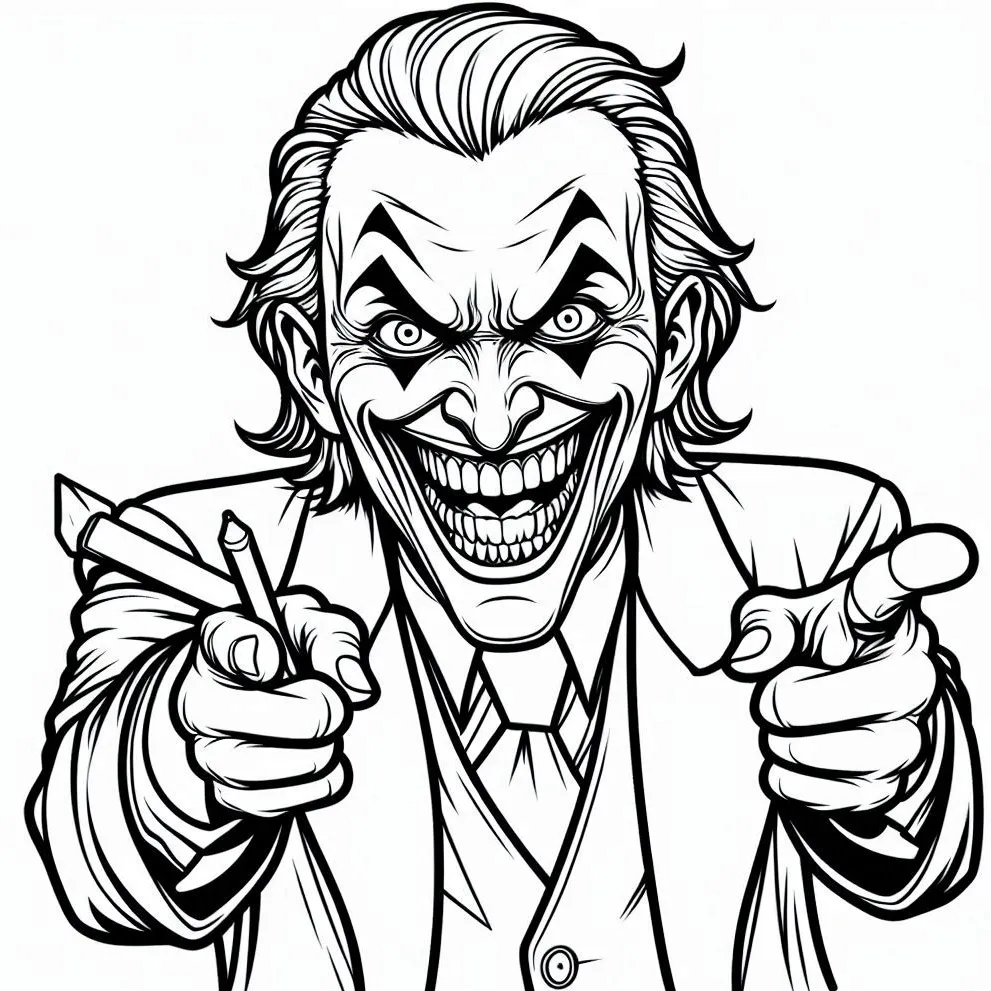 coloriage Joker a colorier en ligne gratuitement