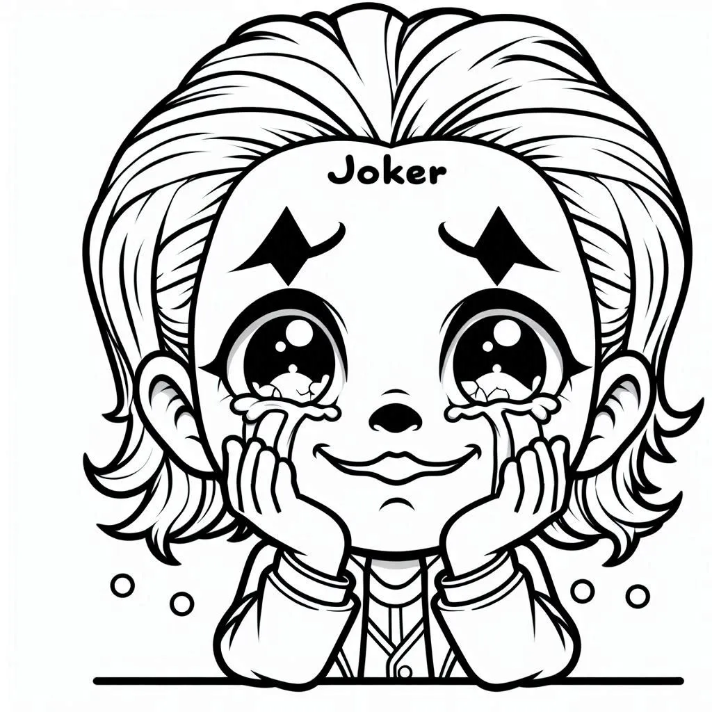 coloriage Joker à imprimer pour enfant de 7 ans