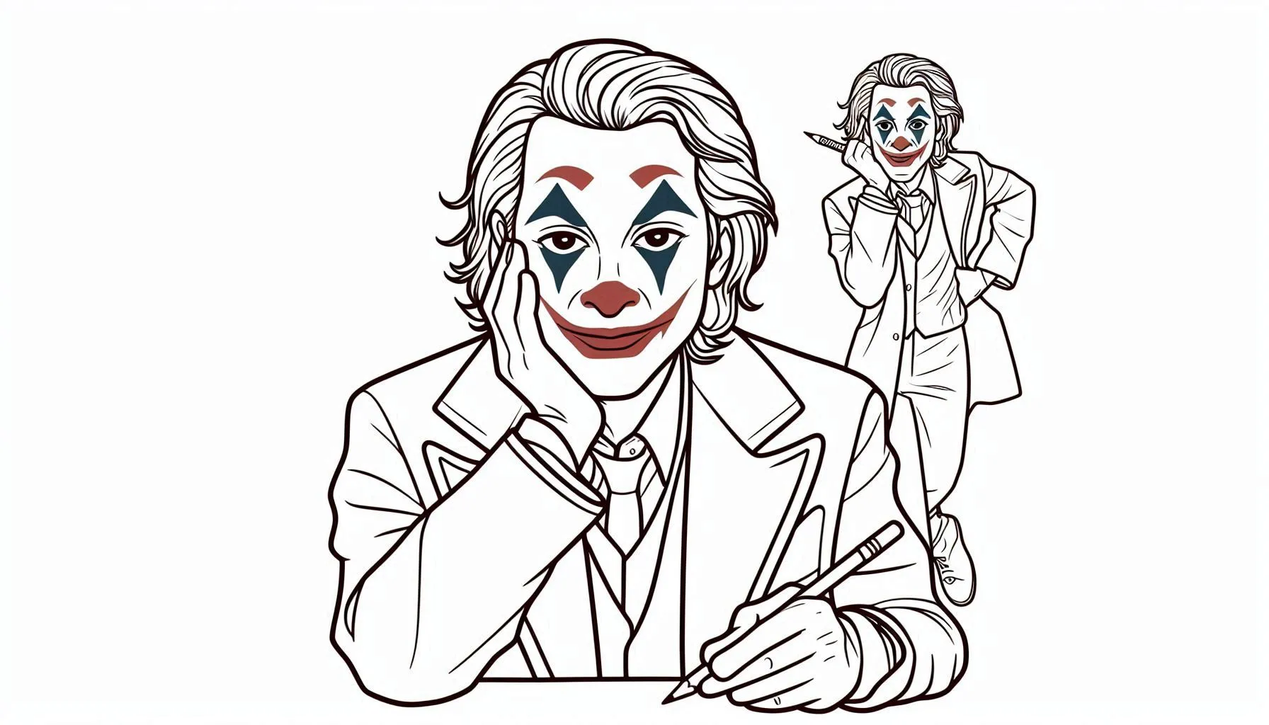 coloriage Joker pour bebe a imprimer