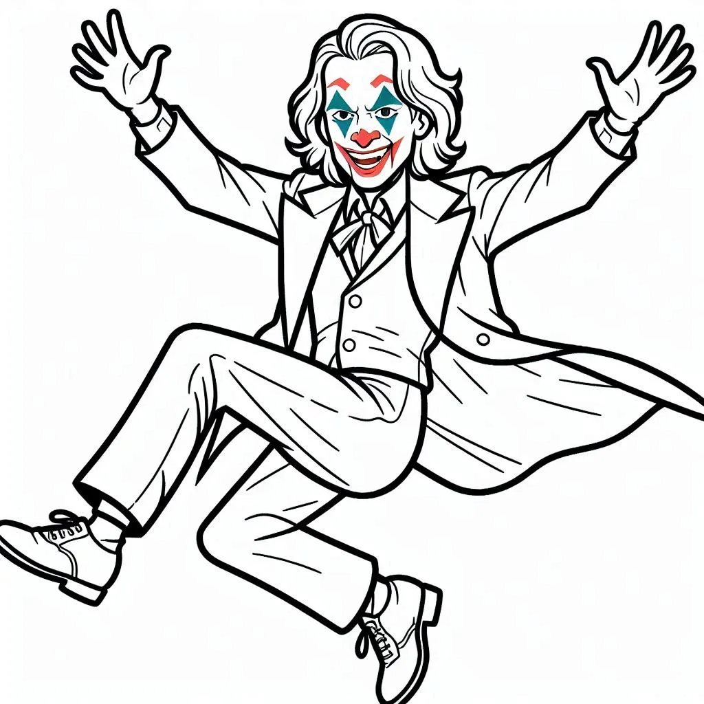 coloriage Joker à imprimer pour enfant de 9 ans