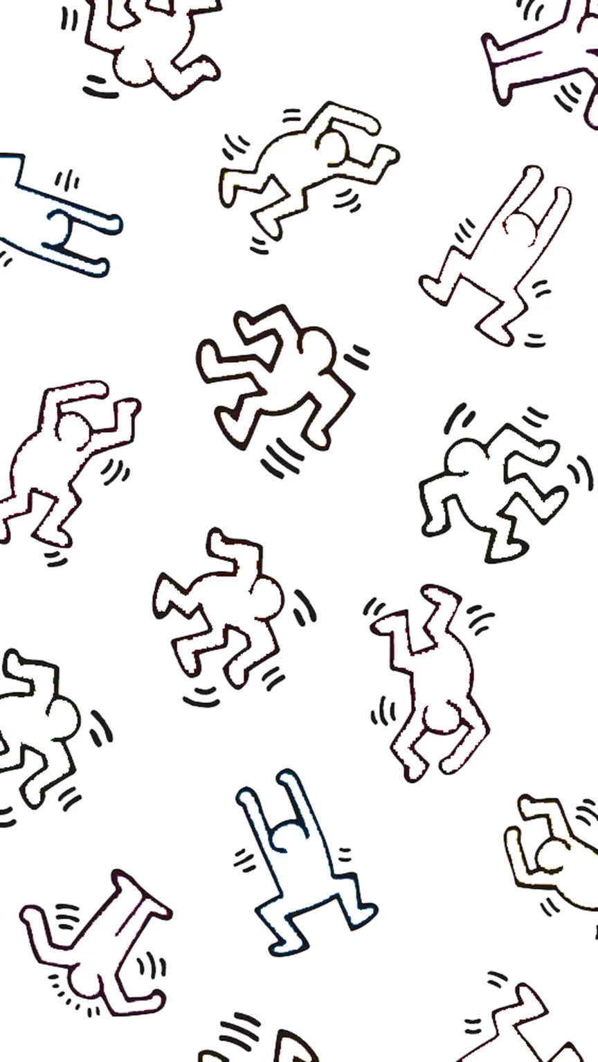 coloriage Keith Haring à imprimer pour enfant de 10 ans