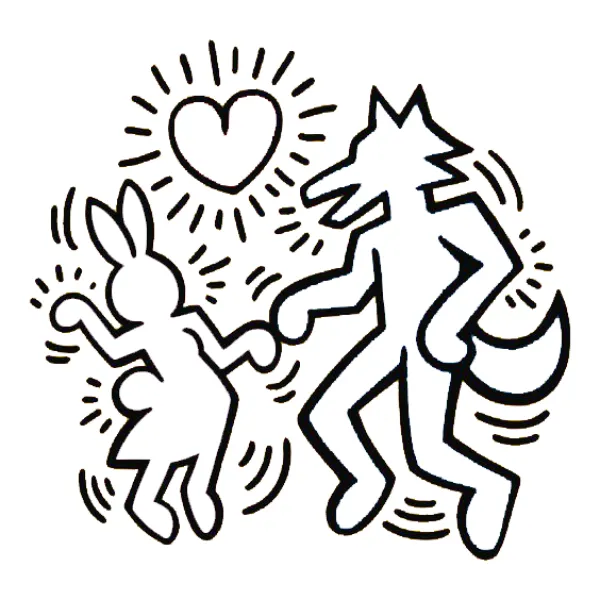 coloriage Keith Haring à imprimer gratuitement