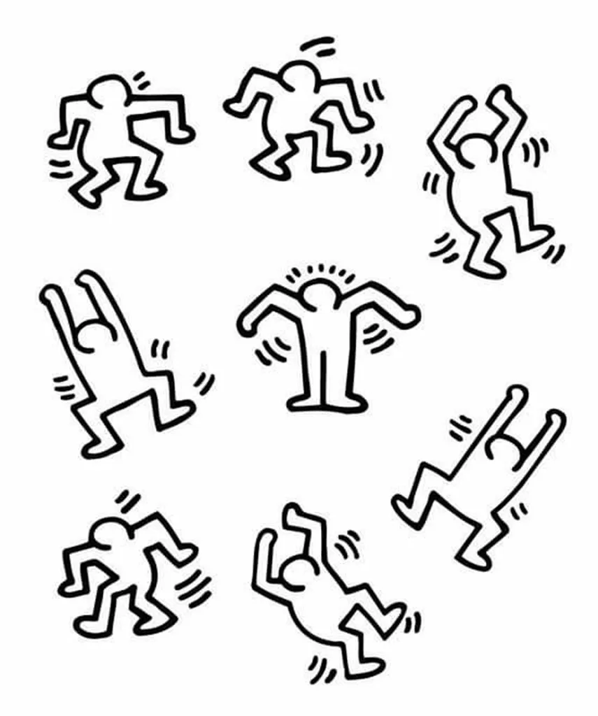 coloriage Keith Haring gratuit