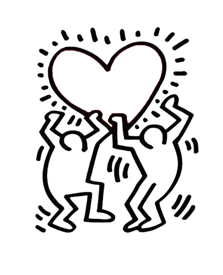 coloriage Keith Haring et dessin a imprimer