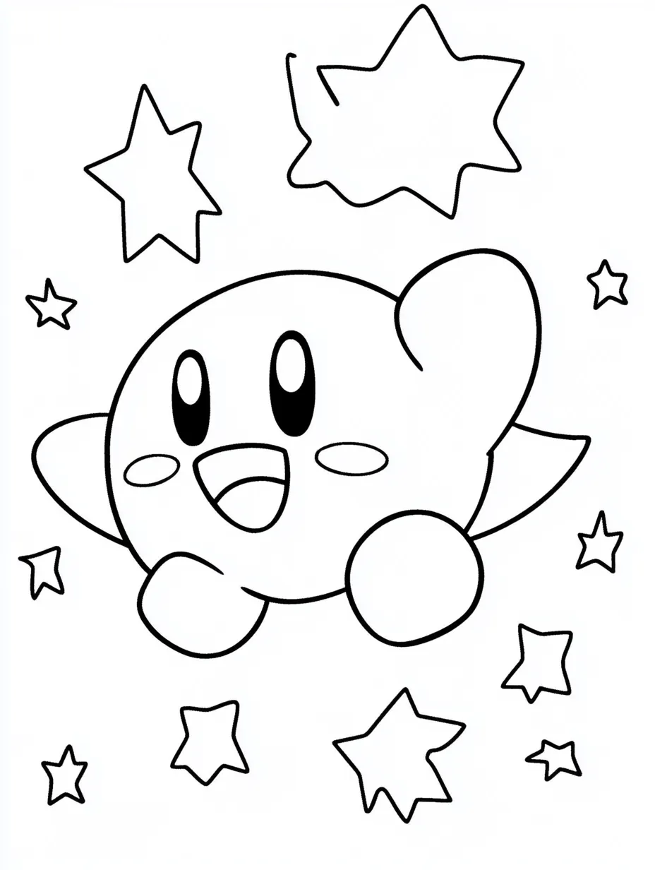 40+ Kirby para colorear Gratis - Color de personajes lindos