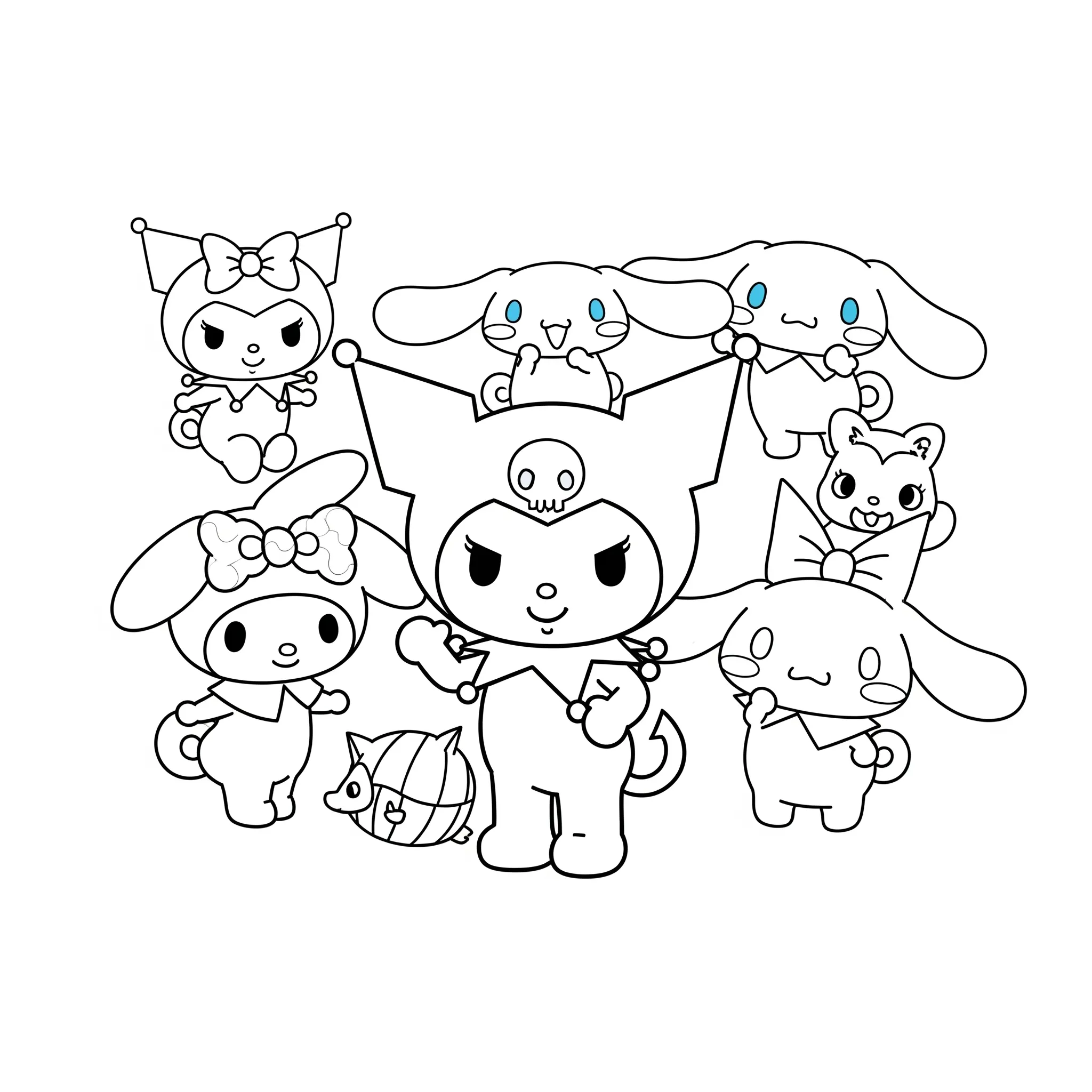 coloriage Kuromi et ses amis et dessins