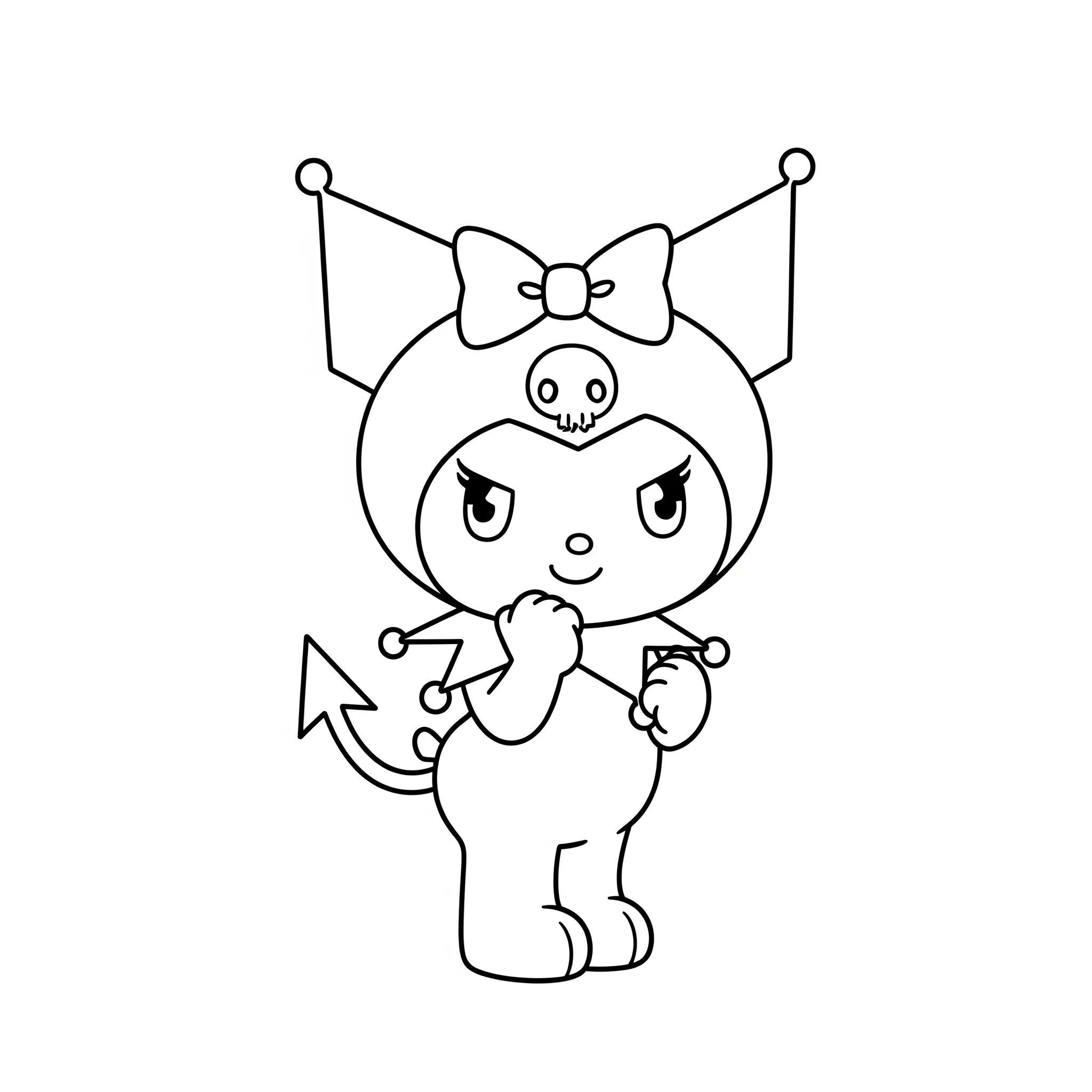 coloriage Kuromi gothique et mignonne à imprimer pdf gratuit