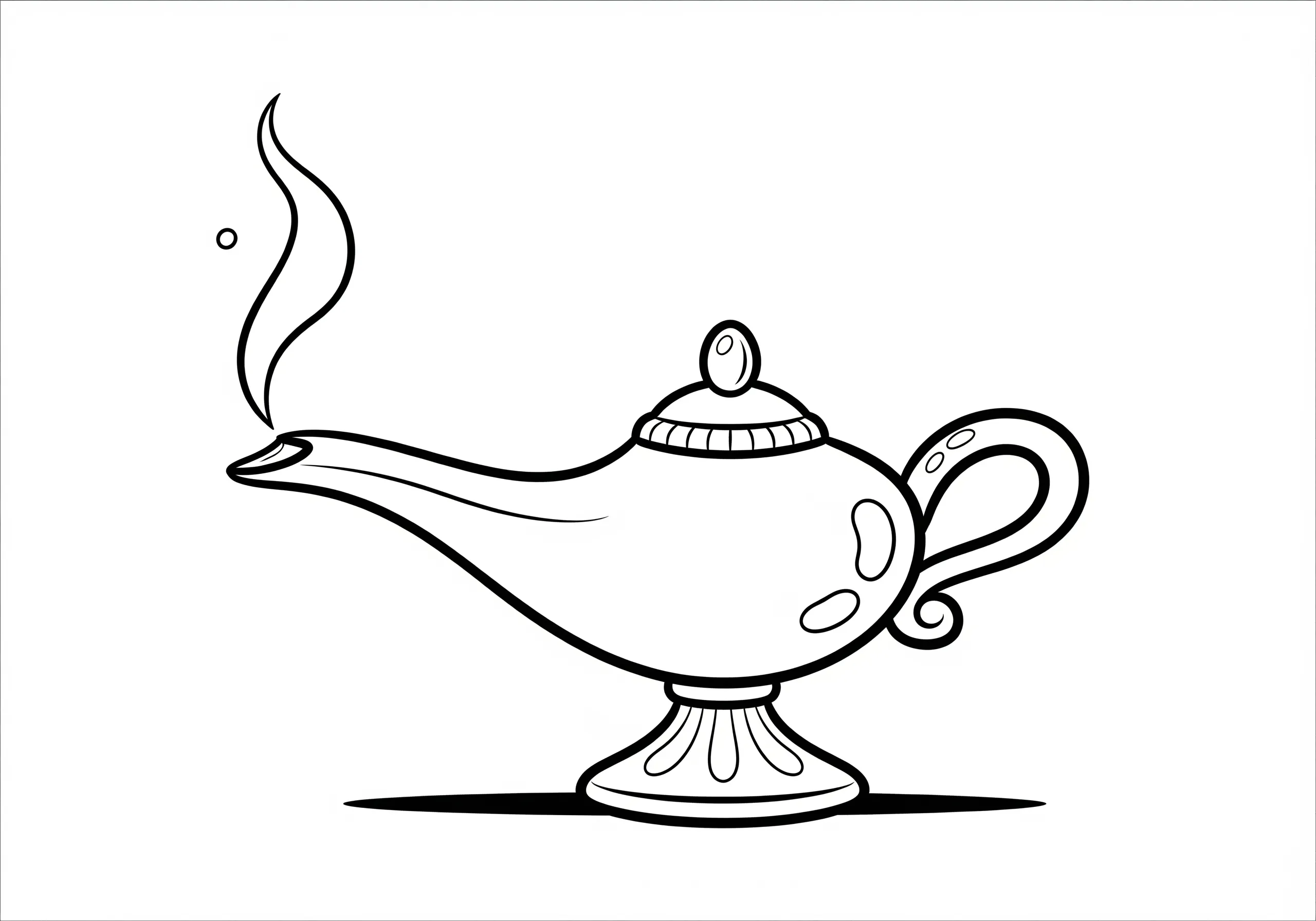 coloriage La lampe du Génie a colorier en ligne