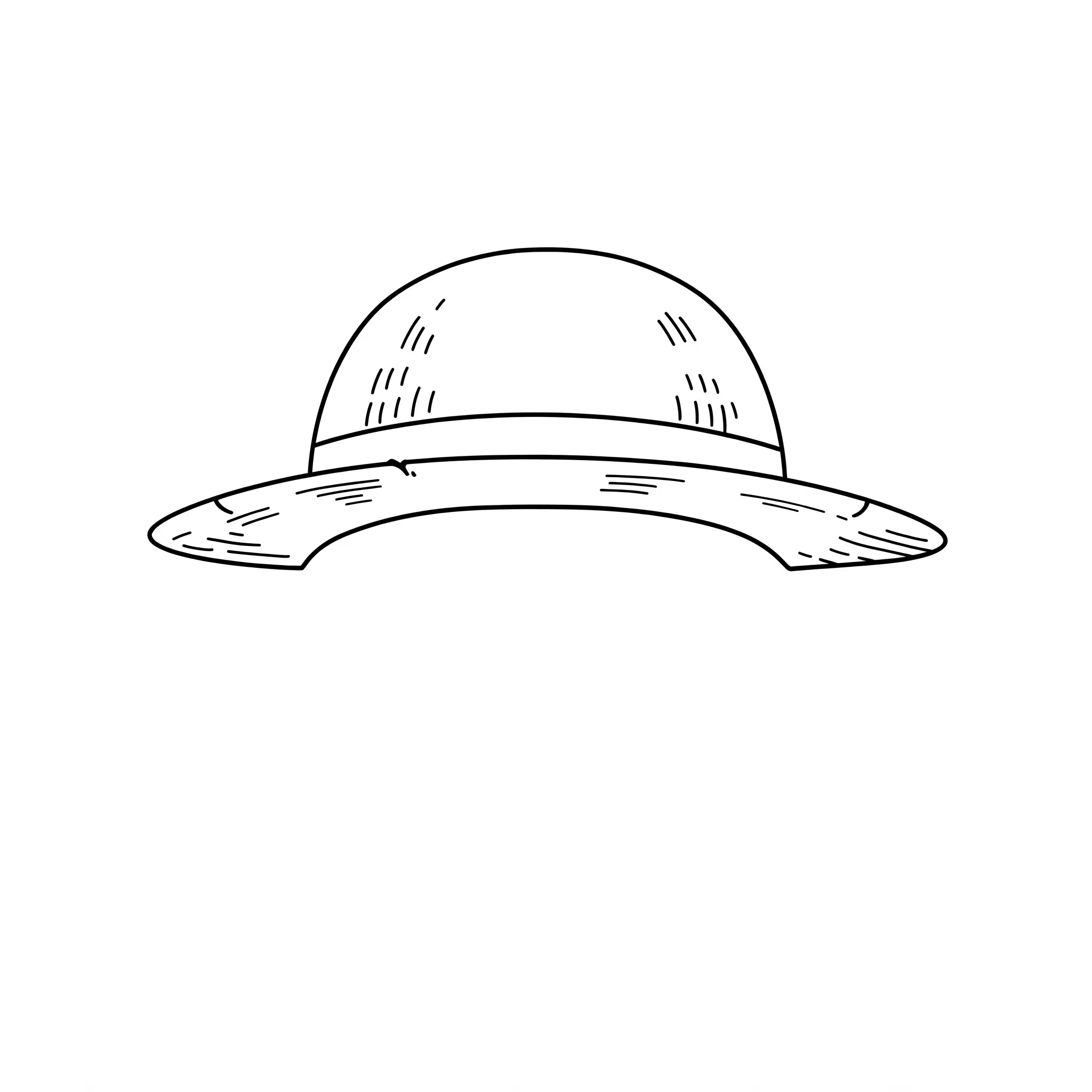 coloriage Le chapeau de paille de Luffy pour enfant de 2 ans