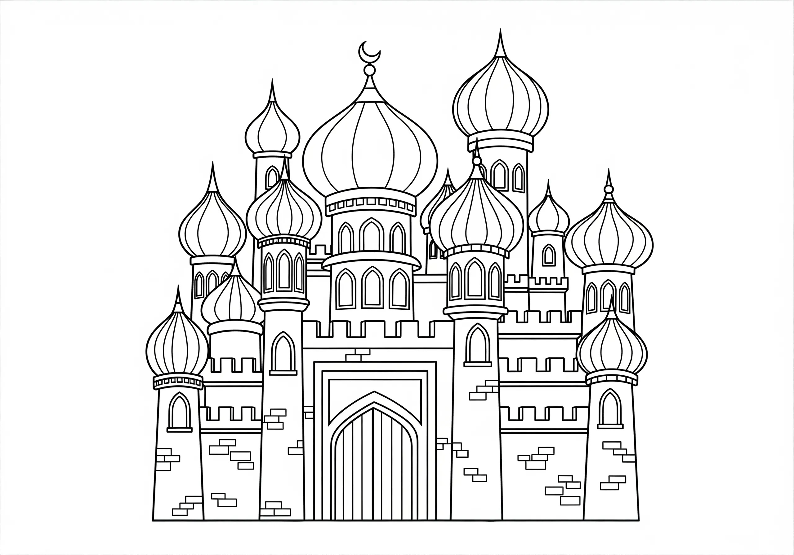 coloriage Le château du sultan a telecharger