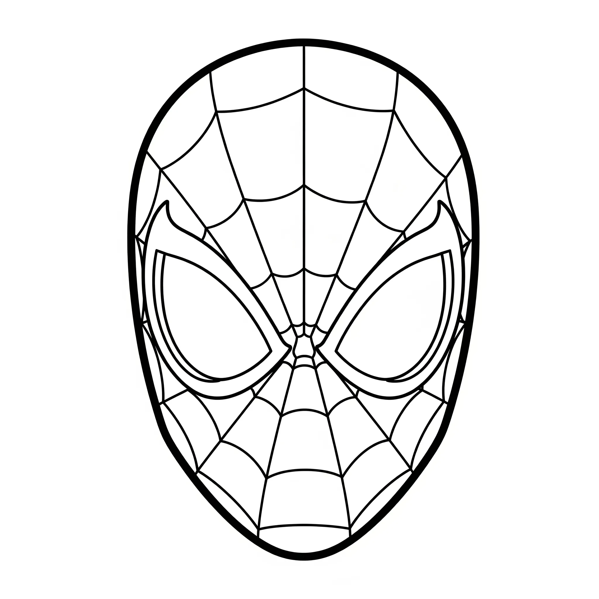 coloriage Le masque de Spidey pour enfant de 4 ans