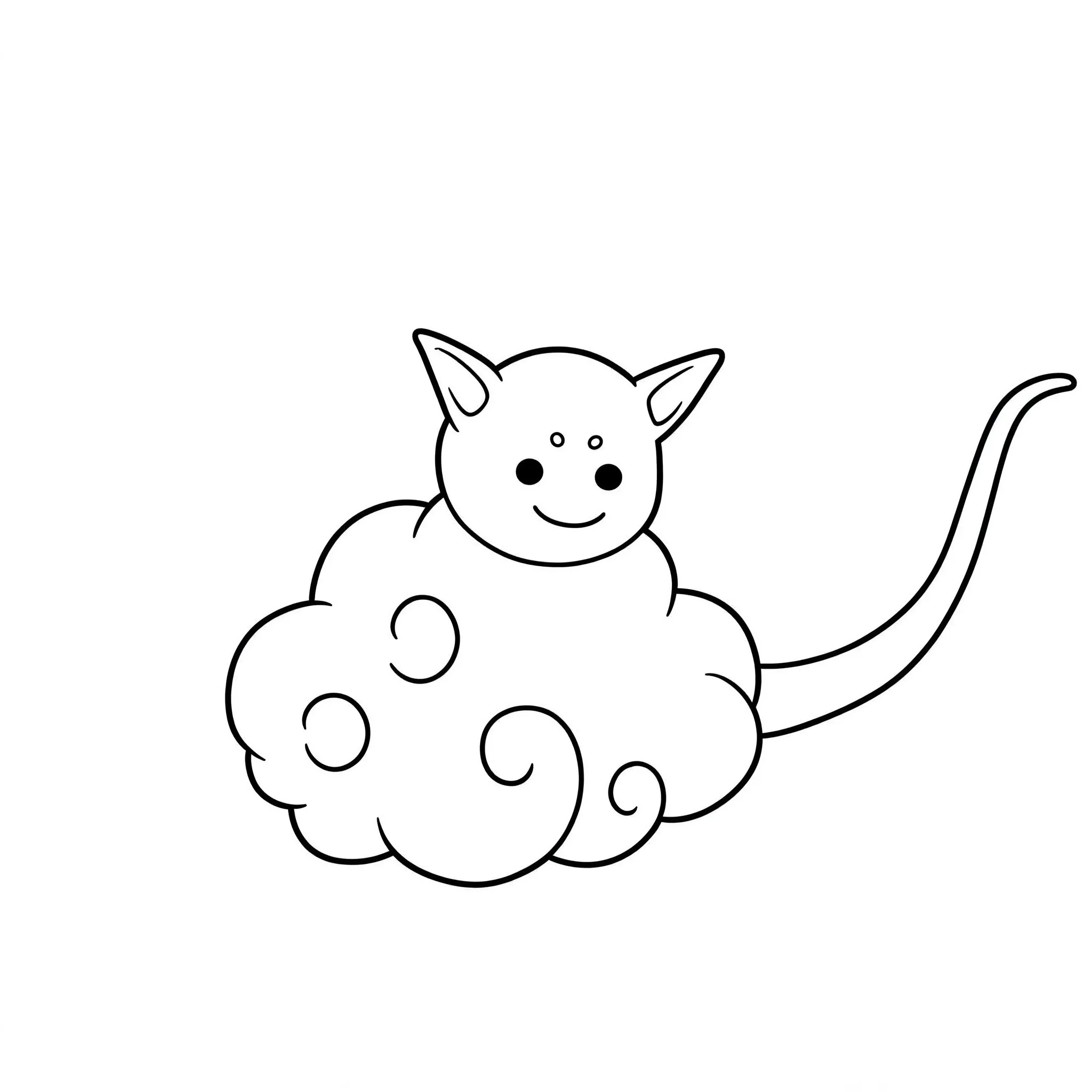 coloriage Le nuage magique Kinto Un et découpage à imprimer