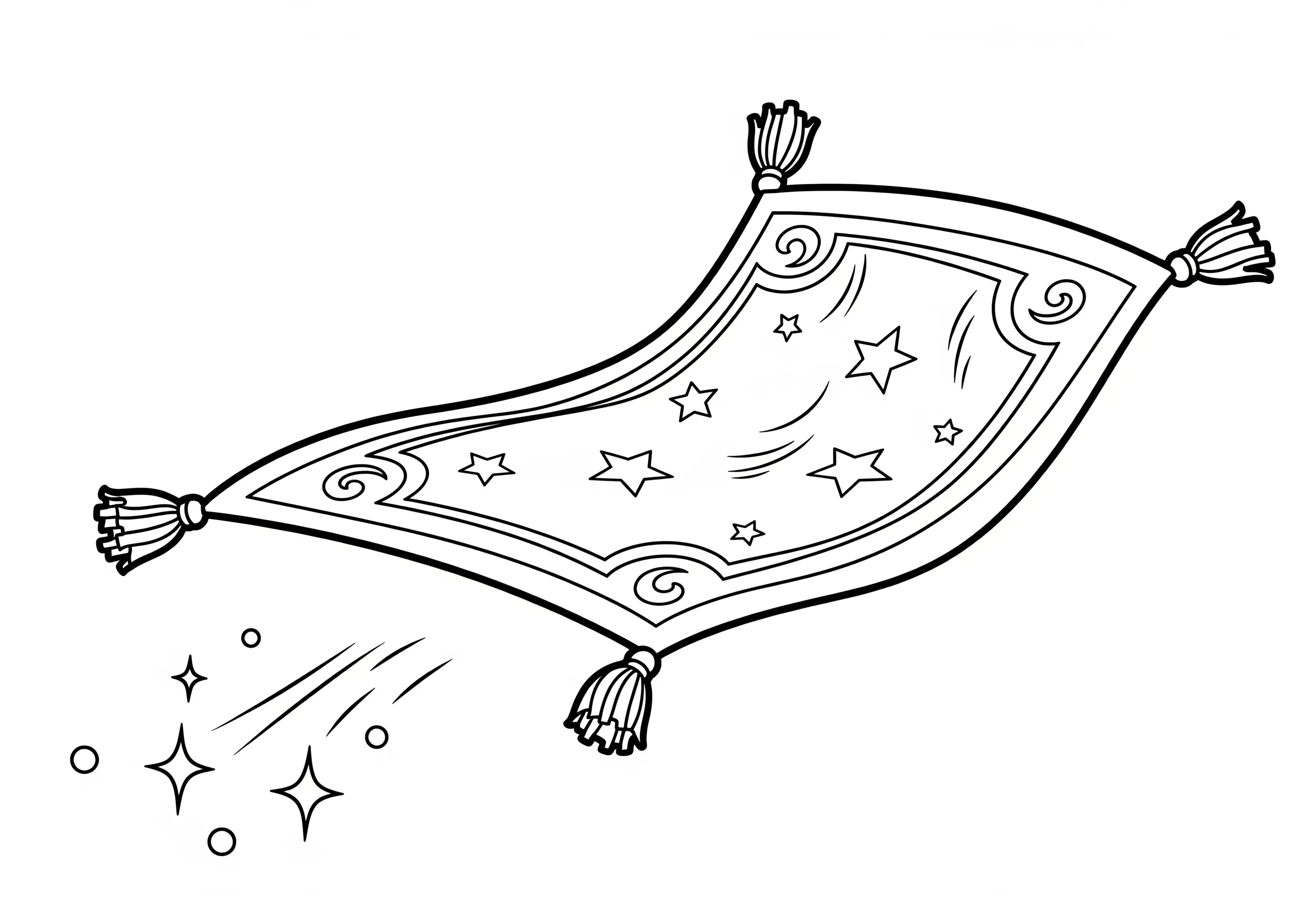 coloriage Le tapis volant magique en ligne pour enfant
