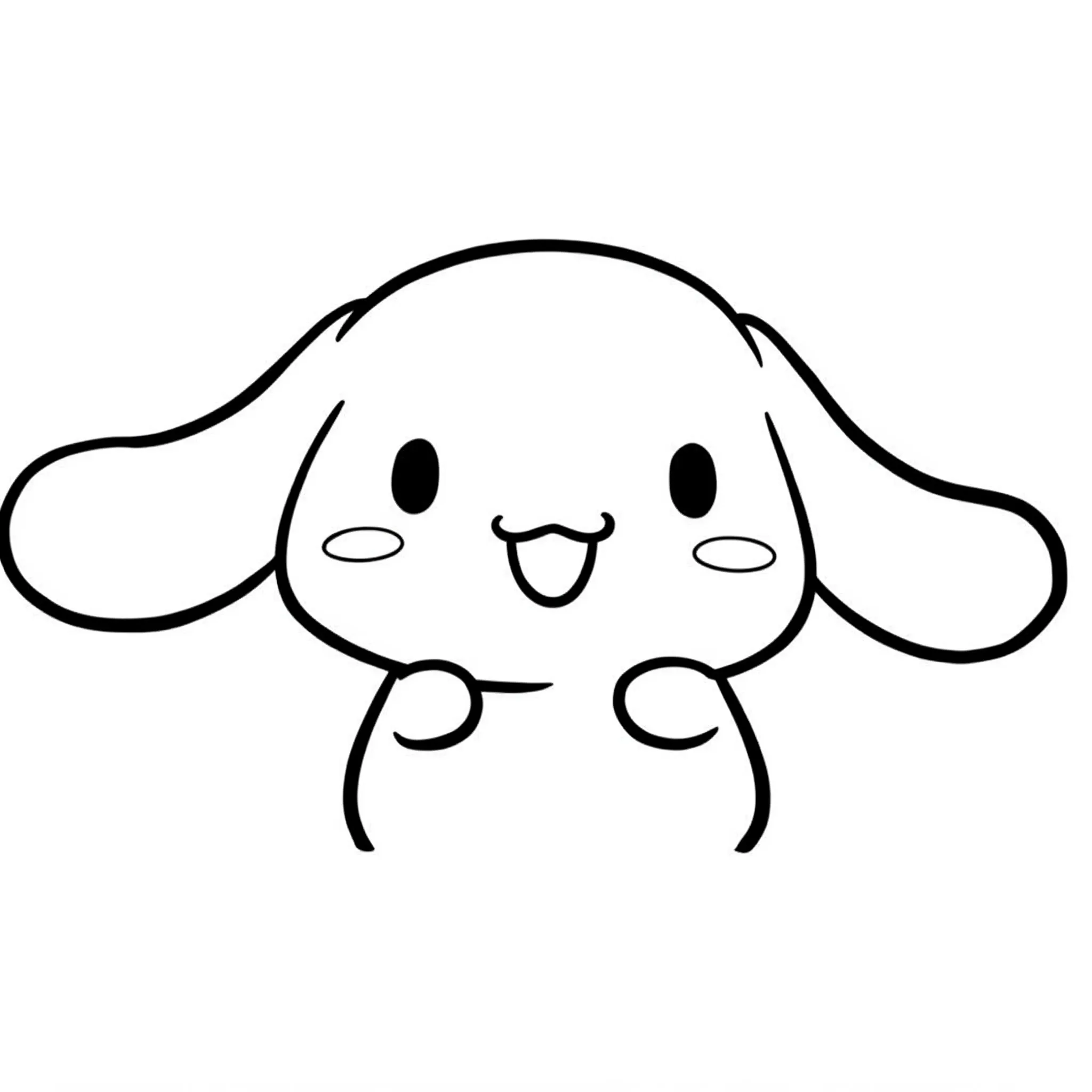 coloriage Le visage souriant de Cinnamoroll à imprimer pour enfants