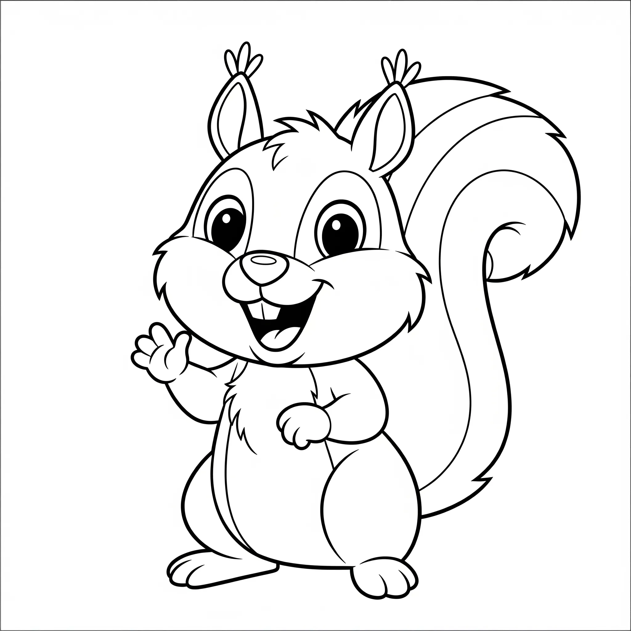 coloriage L’écureuil joyeux pour enfant a imprimer gratuit