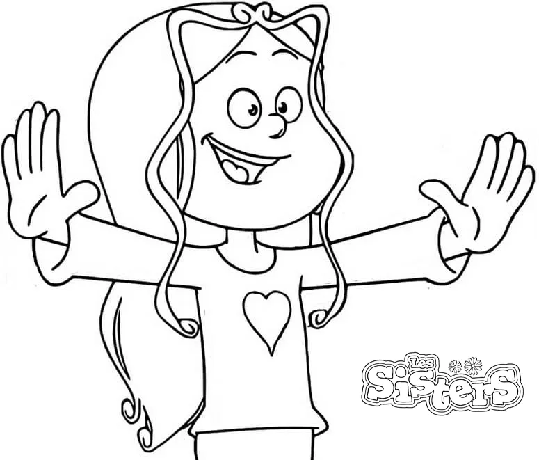 coloriage Les Sisters et decoupage a imprimer gratuit