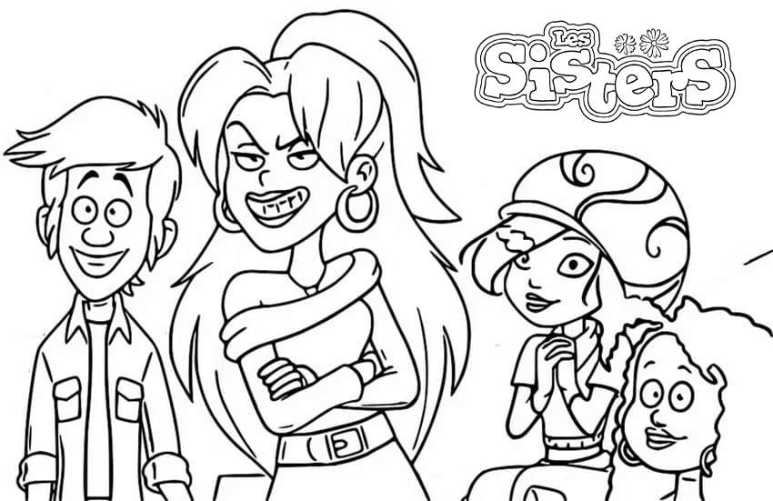 coloriage Les Sisters a imprimer gratuit