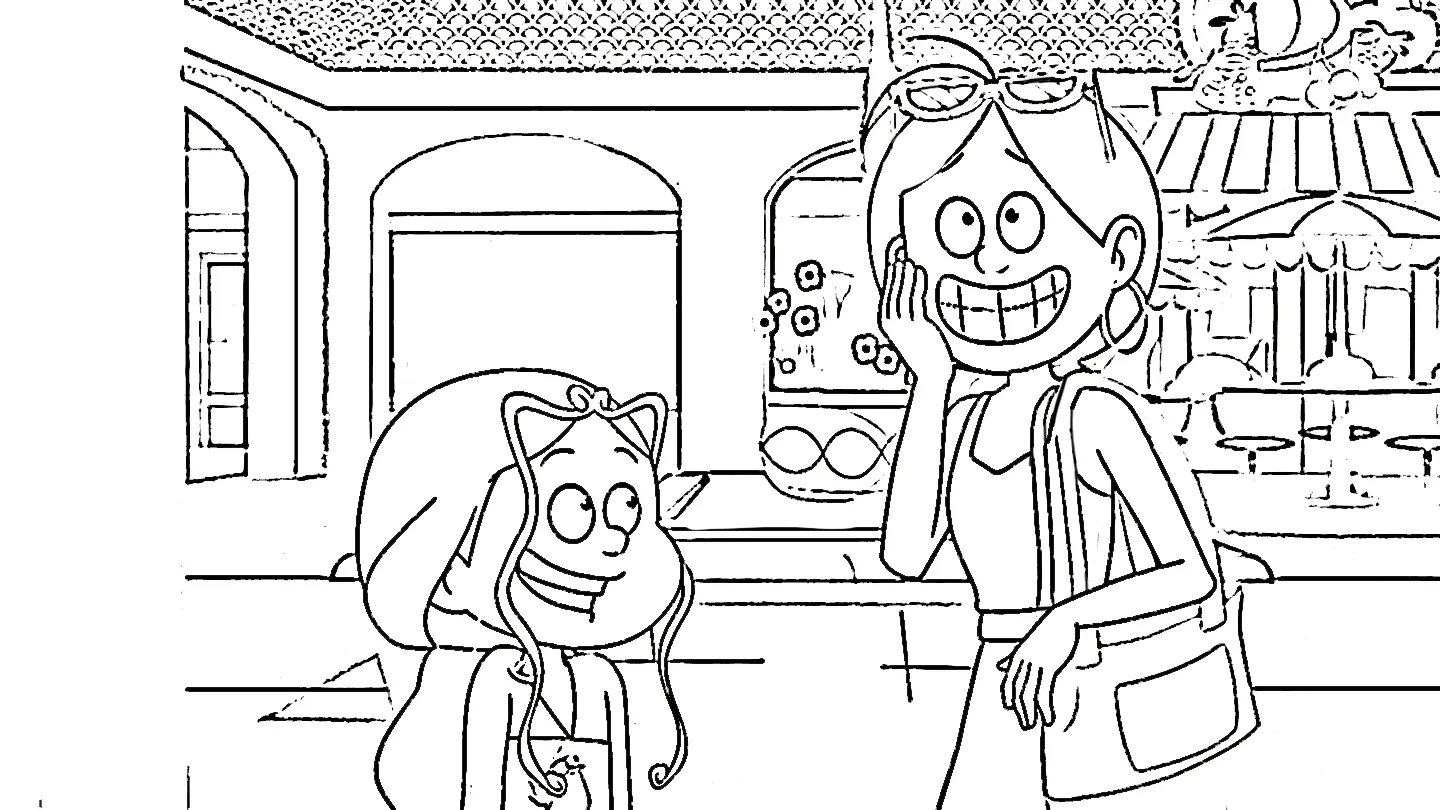 19 Coloriage Les Sisters PDF Marine Et Wendy T attendent