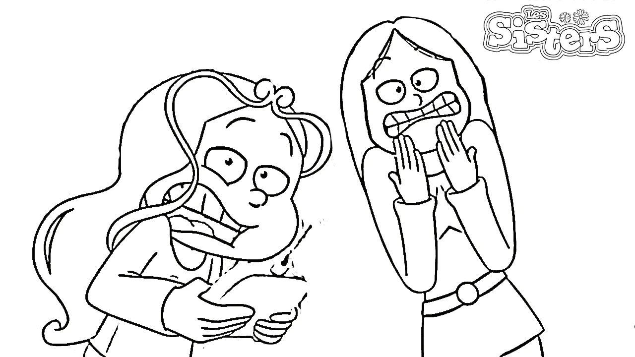 coloriage Les Sisters à imprimer pour enfant de 10 ans