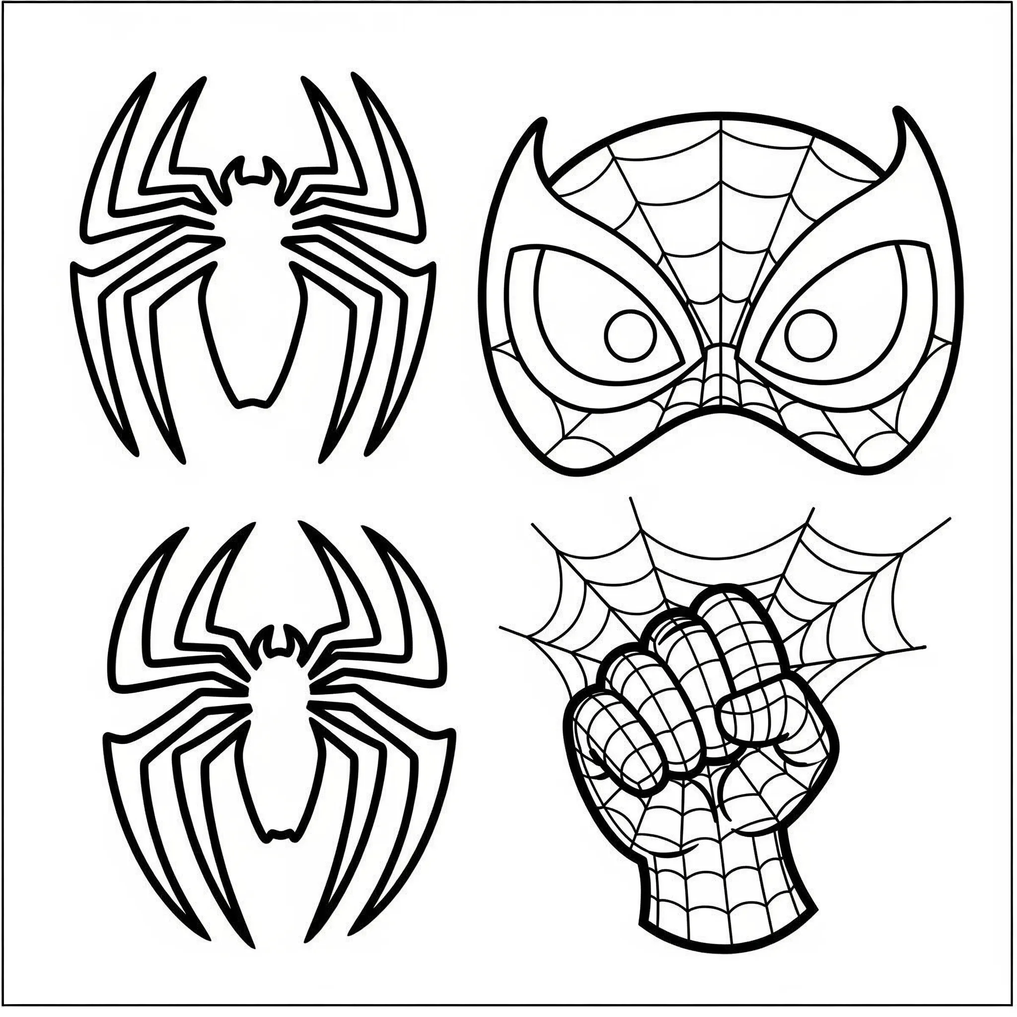 coloriage Les symboles de Spidey a telecharger