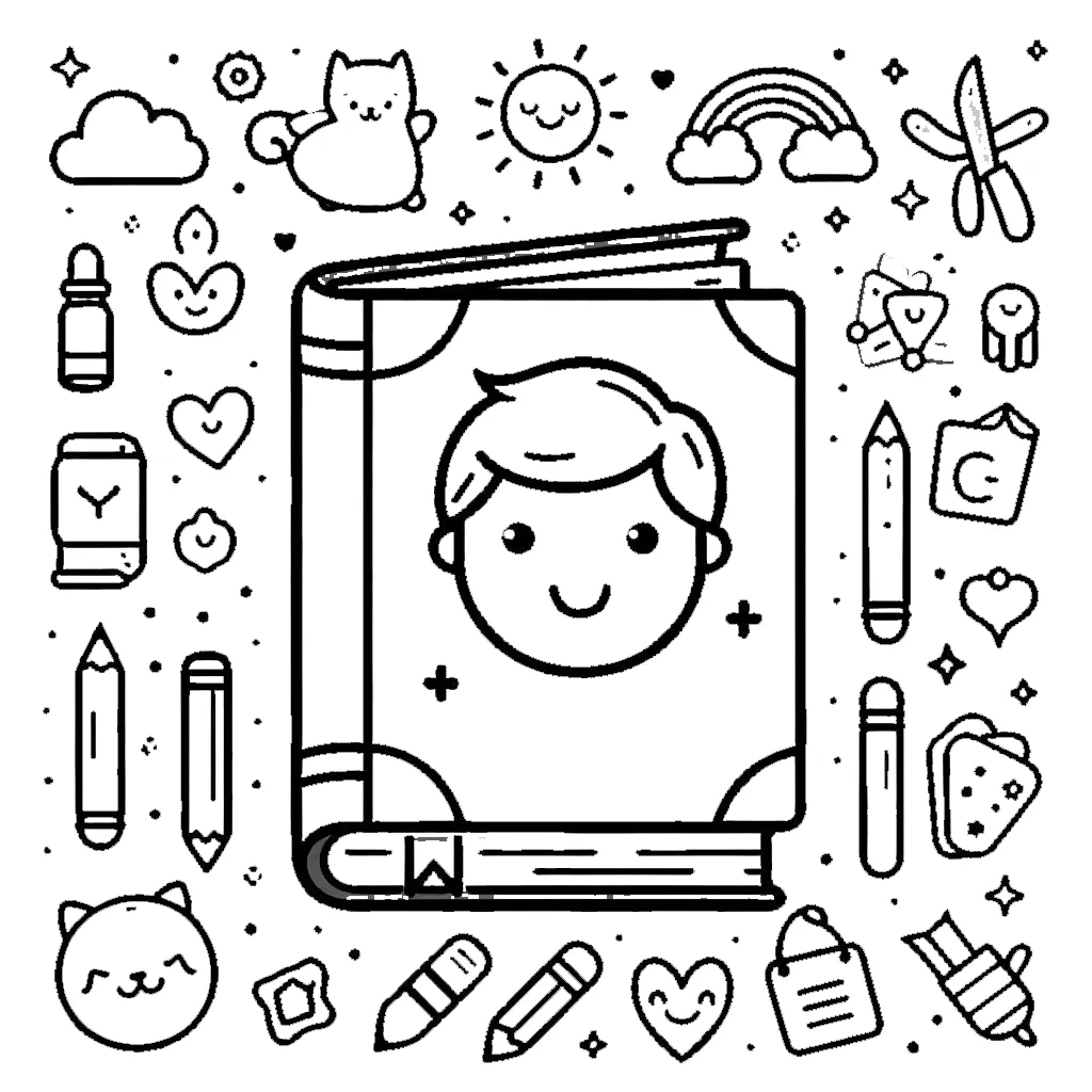 coloriage Livre educatif pour enfant