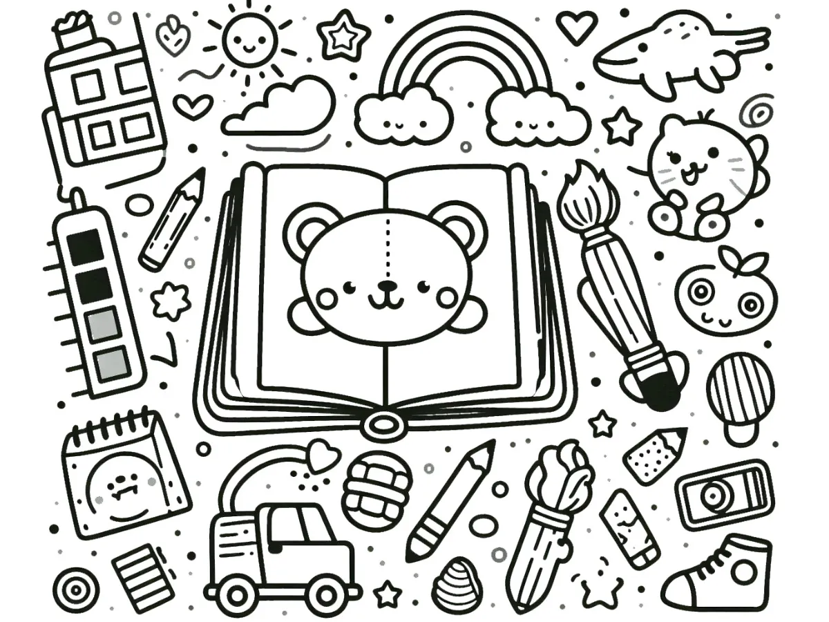 coloriage Livre à imprimer pdf gratuit