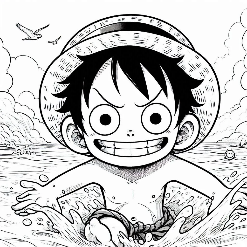 61+ Luffy Coloring Pages online - main character of One Piece