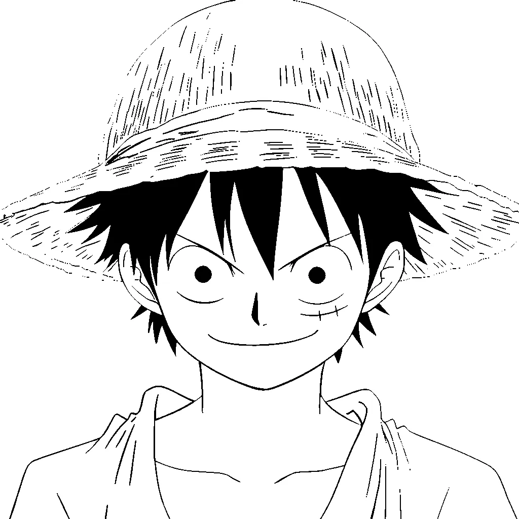 61+ Luffy para colorir on-line - personagem principal