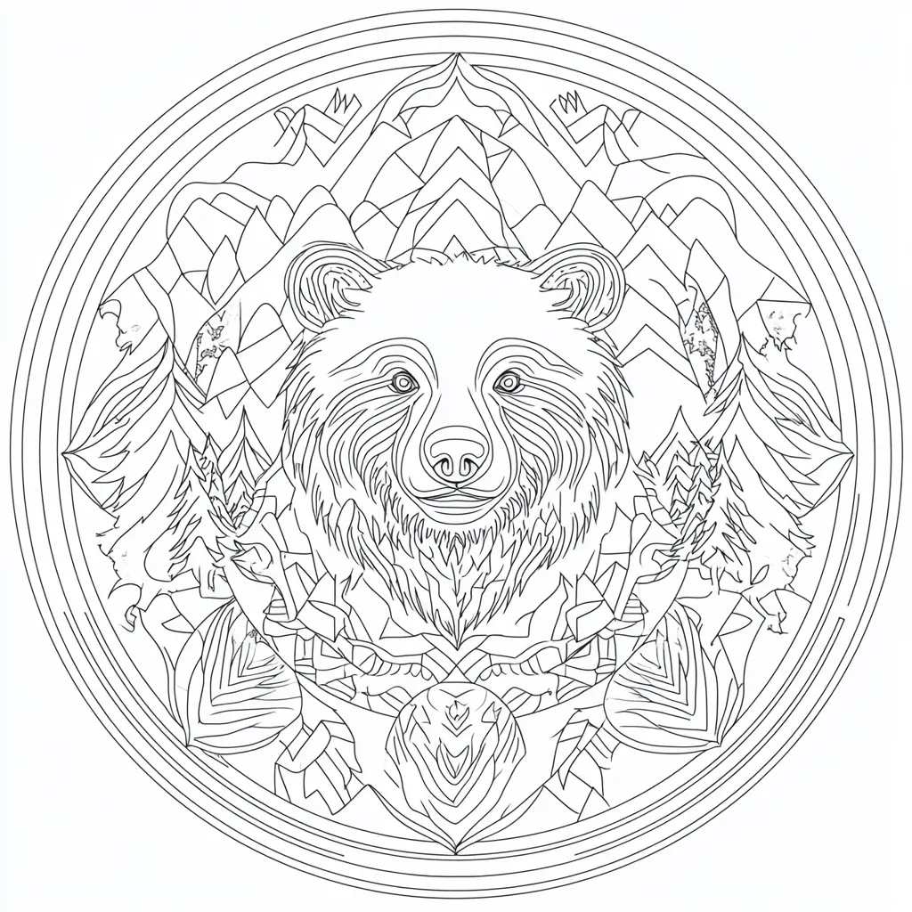 coloriage Mandala pour enfant de 4 ans