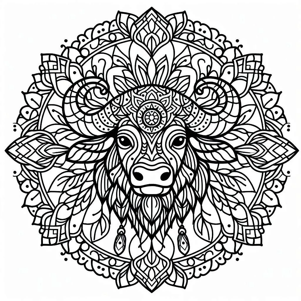 coloriage Mandala Animaux pour bebe a imprimer