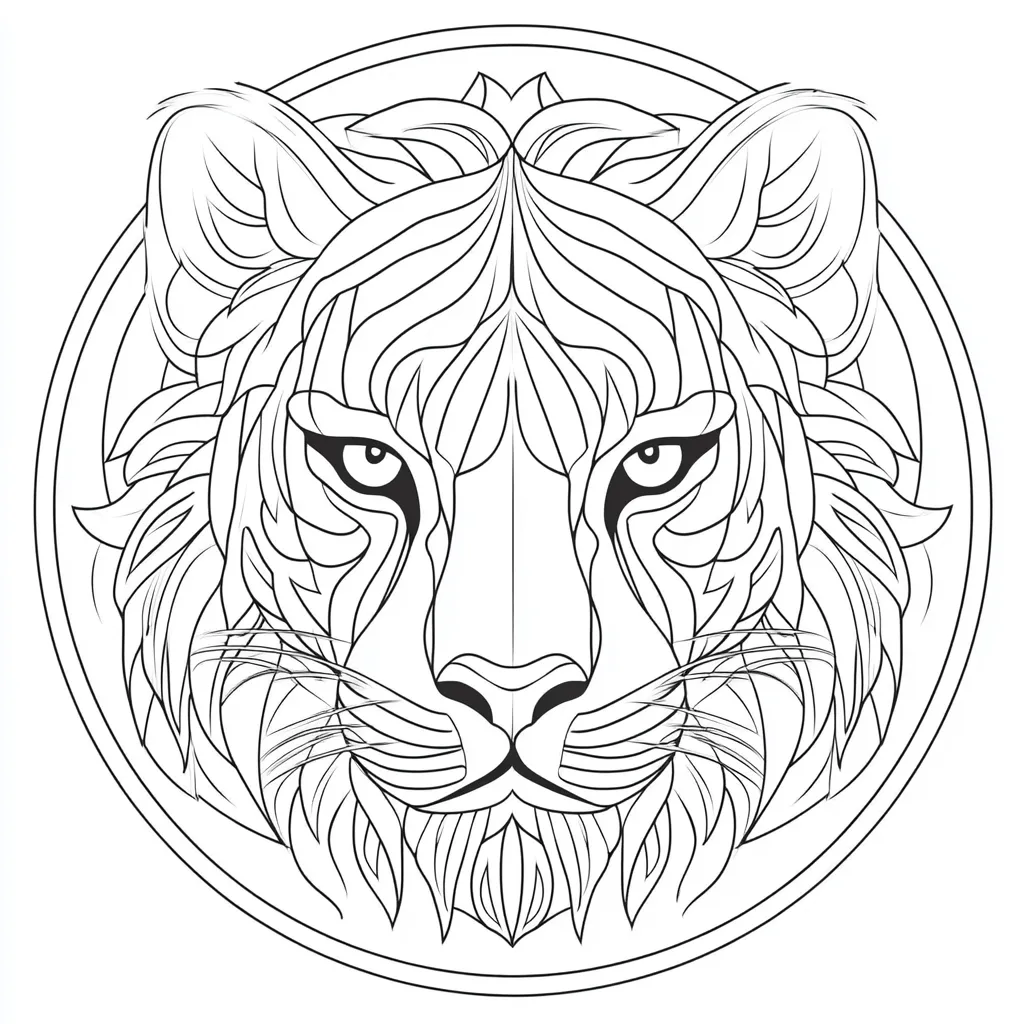 coloriage Mandala Animaux pour enfants a imprimer gratuit