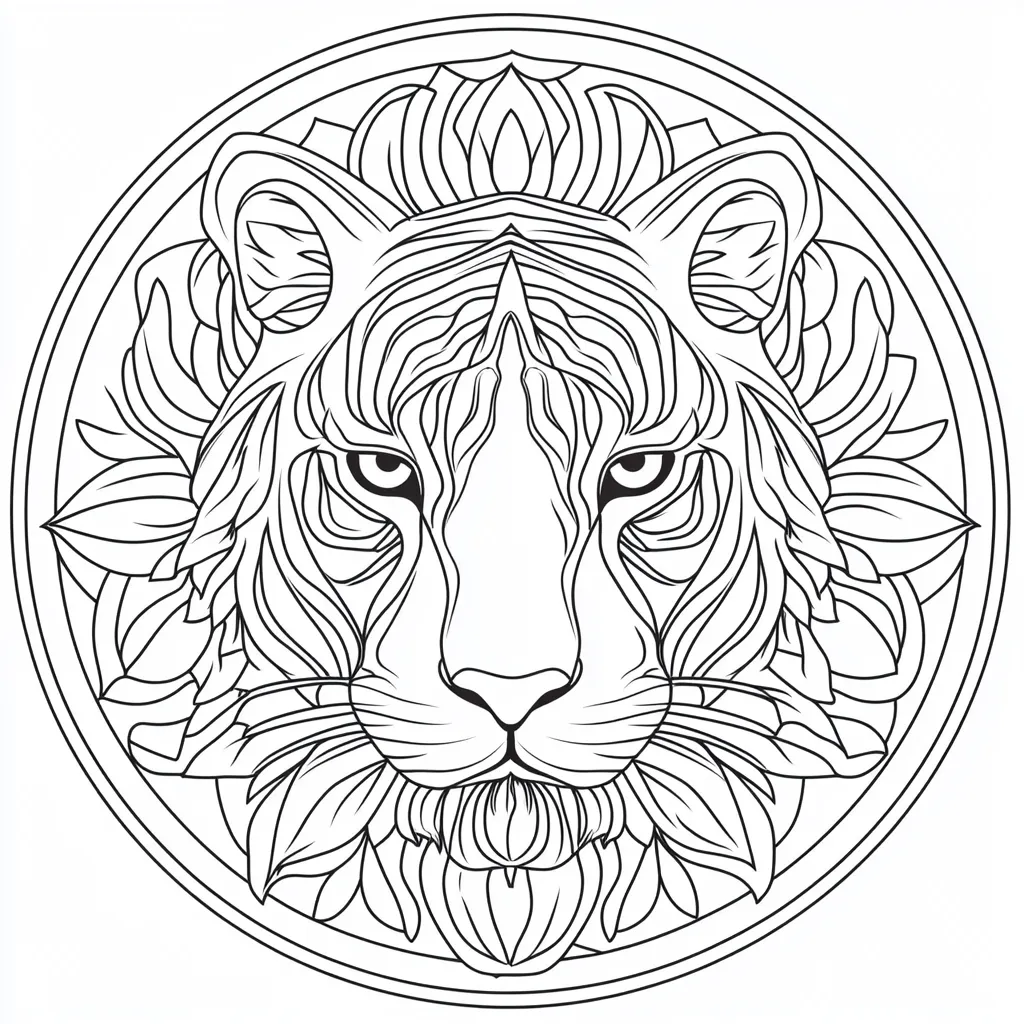 coloriage Mandala Animaux pour enfant