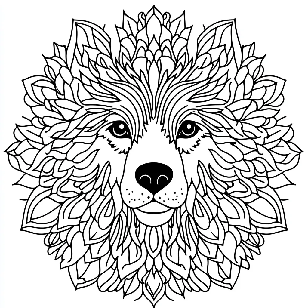 imprimer coloriage Mandala Animaux pour enfant 1