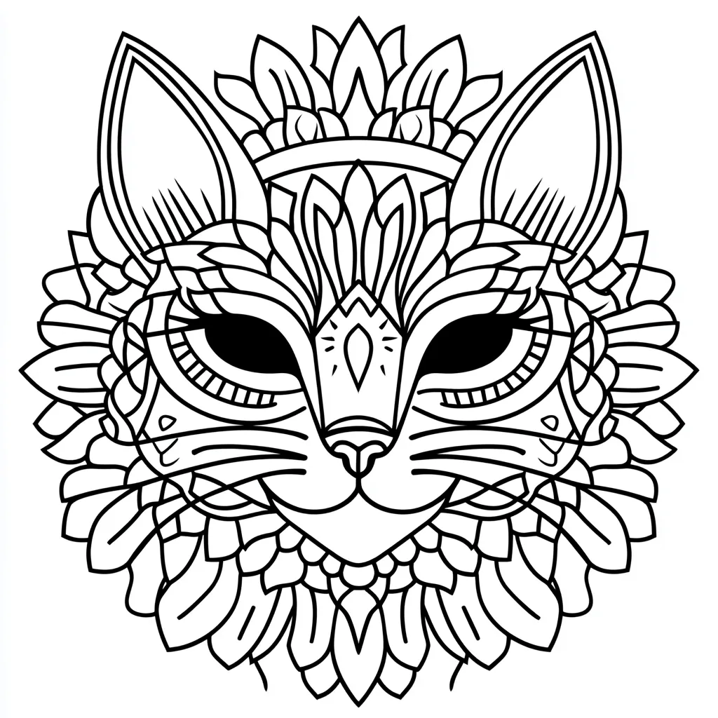 imprimer coloriage Mandala Animaux gratuit