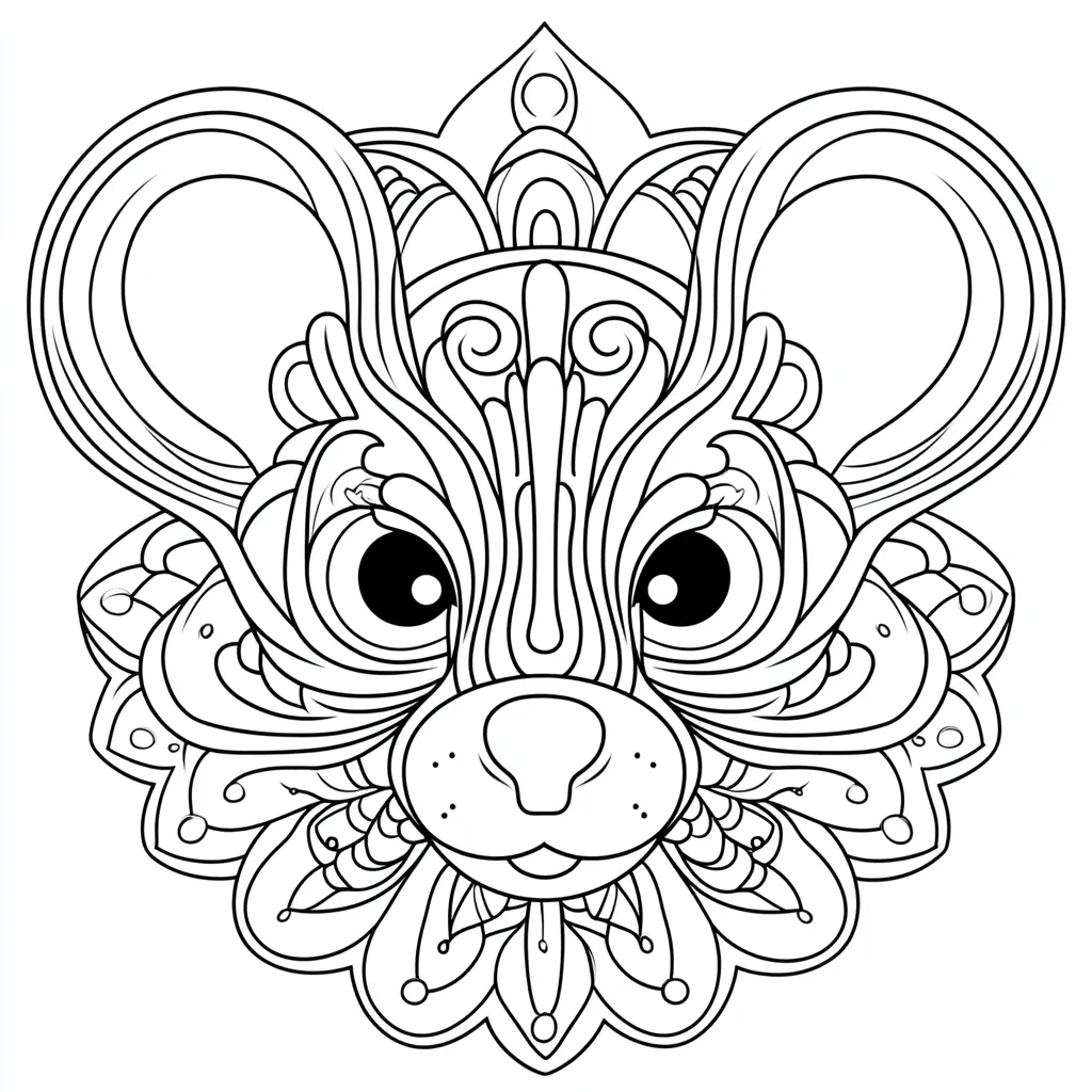 coloriage Mandala Animaux a telecharger 1