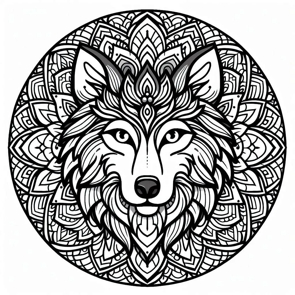 télécharger coloriage Mandala animaux _1 gratuit