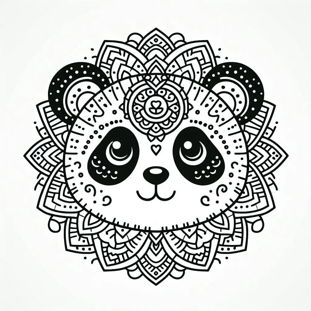 coloriage Mandala animaux et découpage à imprimer