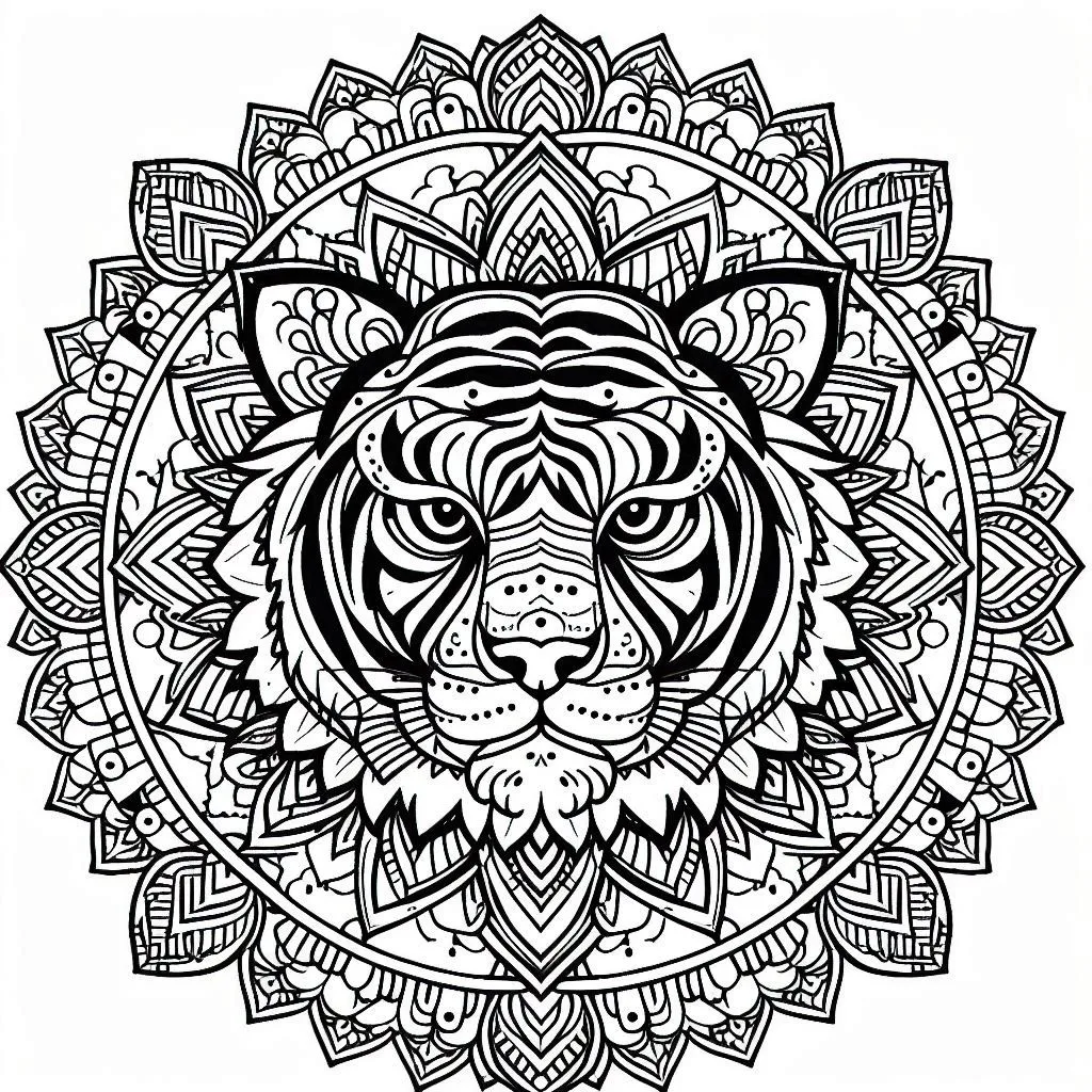 coloriage Mandala animaux gratuit à imprimer