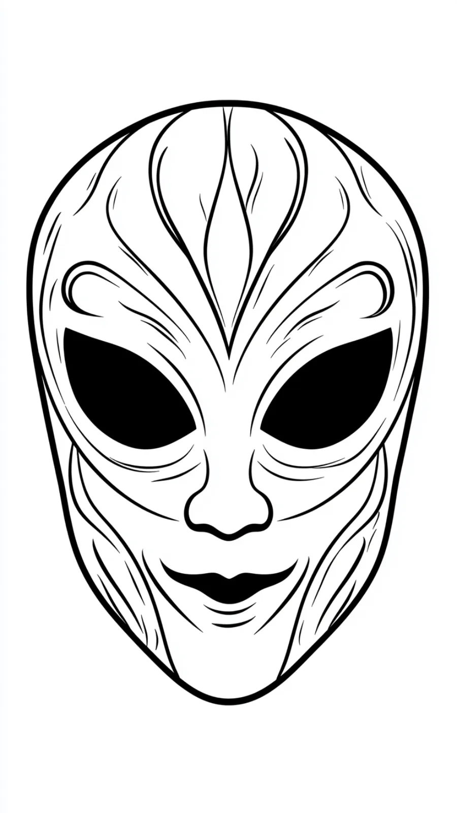 imprimer coloriage Masque Halloween gratuit 1