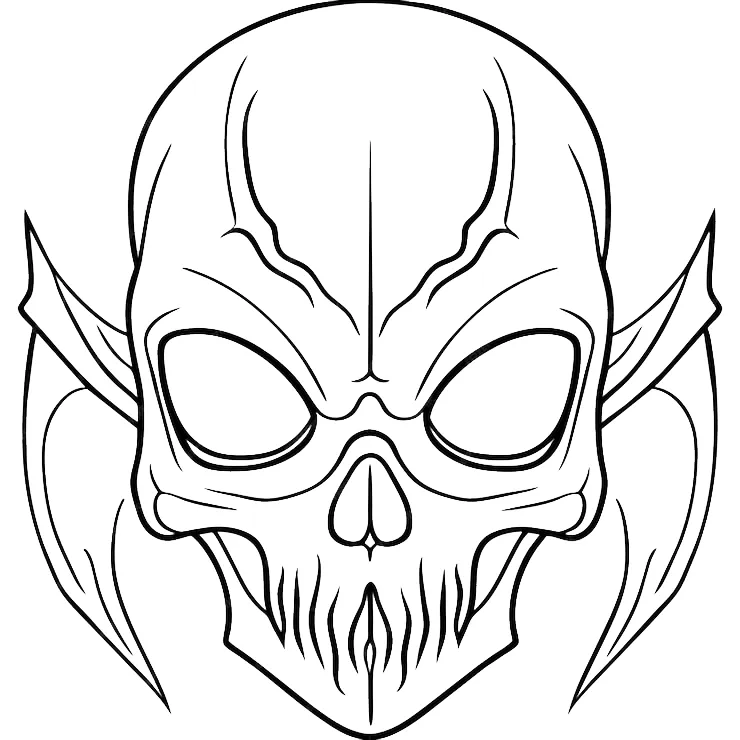 coloriage Masque Halloween a colorier en ligne gratuitement 1