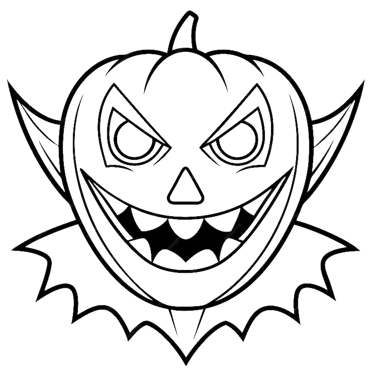 coloriage Masque Halloween en ligne 1