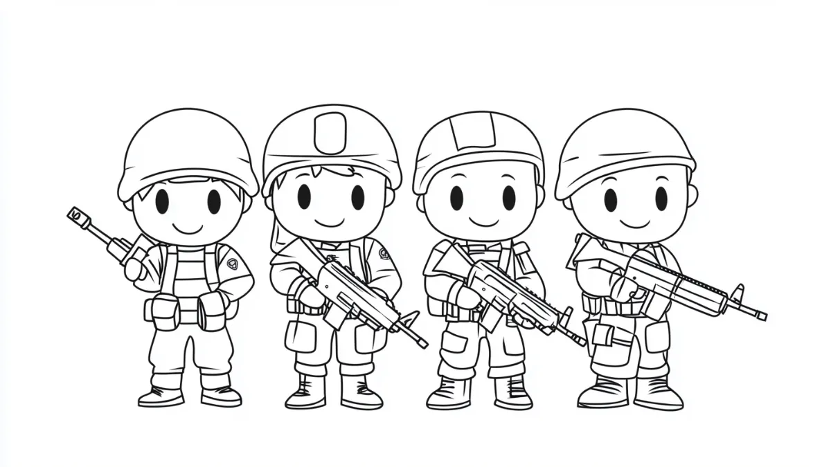 télécharger coloriage Militaire gratuit