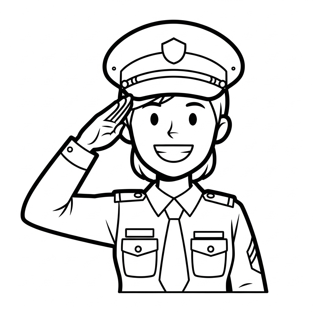 image pour coloriage Militaire updated enfant