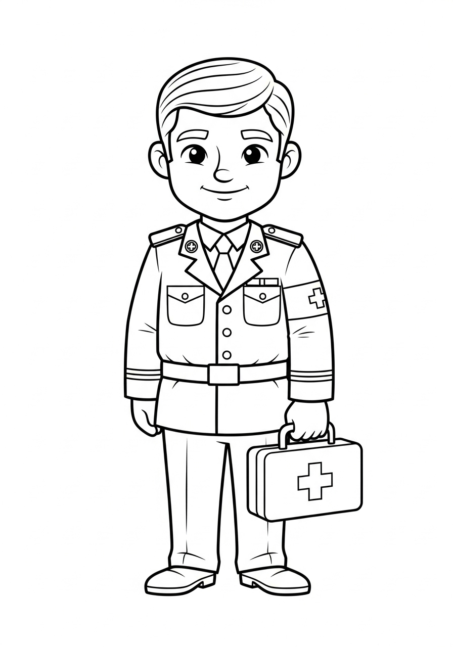 coloriage Militaire updated pour enfant de à imprimer