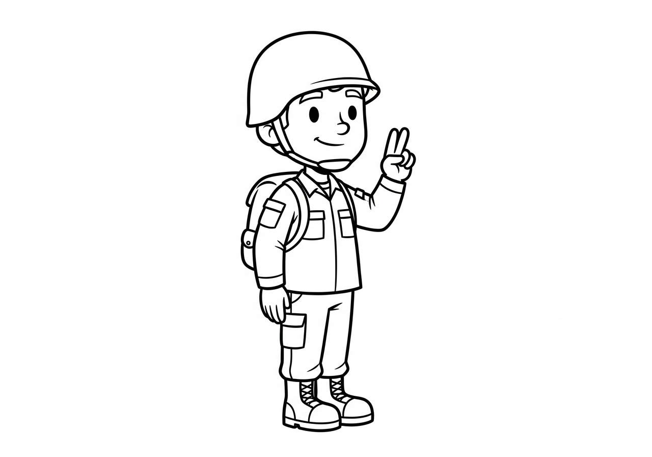 coloriage Militaire updated à imprimer pour enfant de 12 ans 1