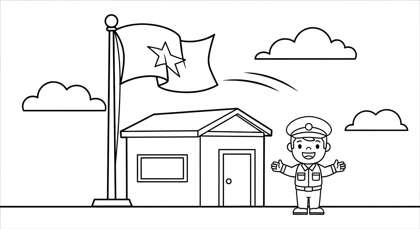 coloriage Militaire updated à imprimer pour enfant de 3 ans 1