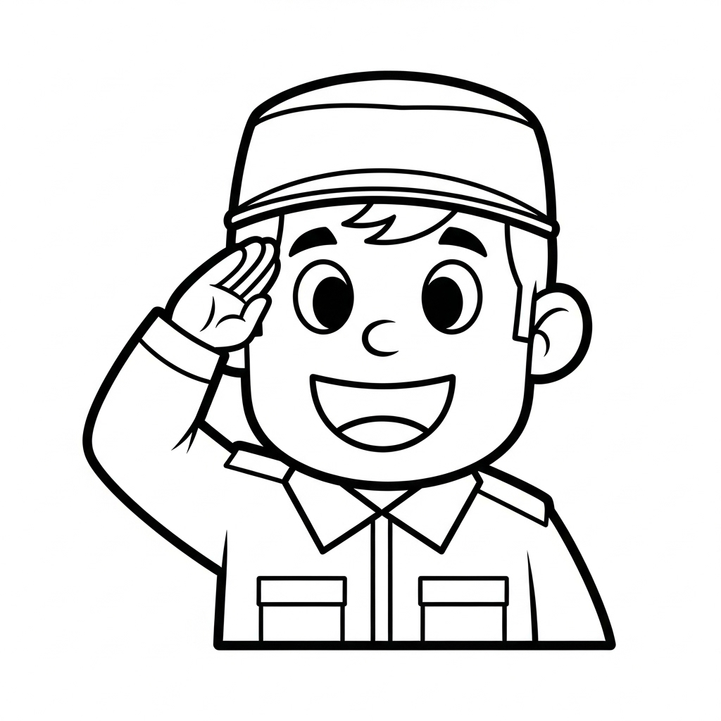 coloriage Militaire updated à imprimer pour enfant de 2 ans 1