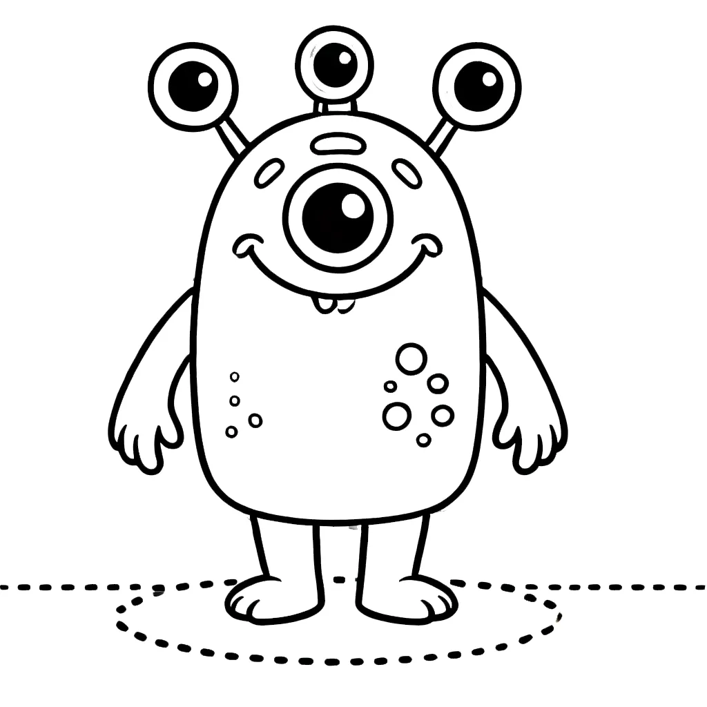 coloriage Monstre pour enfants a imprimer gratuit