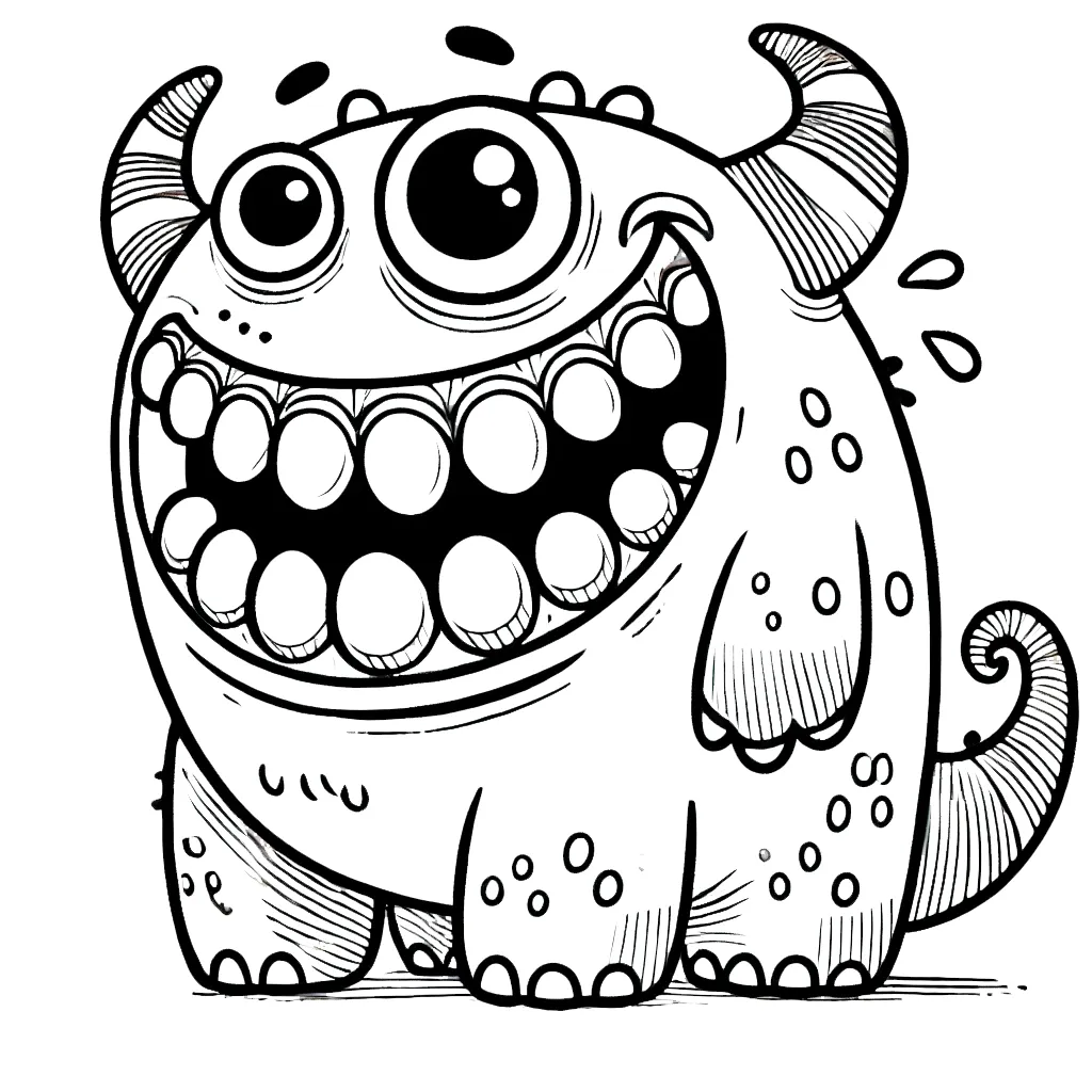 coloriage Monstre à imprimer pdf